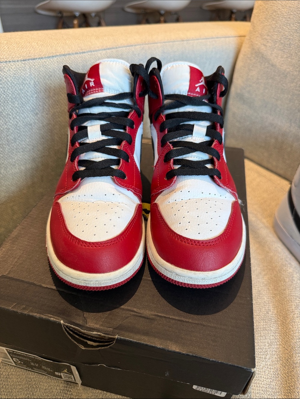Nike Kids Red, White & Black High-Top Sneakers
